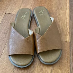 Franco Sarto Leather Slides Sandals